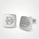 Handcrafted 925 Silver Personalized Square Engraved Cufflinks